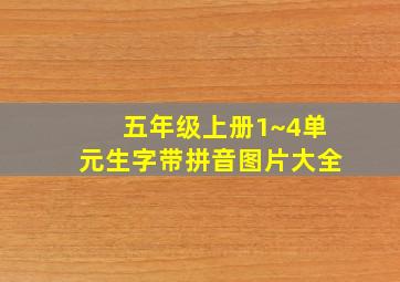 五年级上册1~4单元生字带拼音图片大全