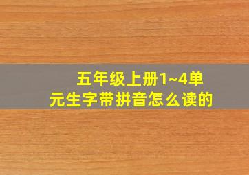 五年级上册1~4单元生字带拼音怎么读的