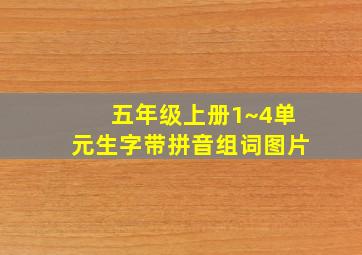 五年级上册1~4单元生字带拼音组词图片