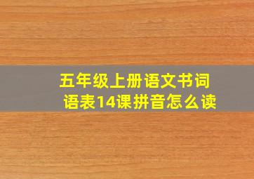 五年级上册语文书词语表14课拼音怎么读