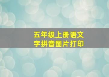 五年级上册语文字拼音图片打印