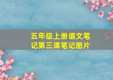 五年级上册语文笔记第三课笔记图片