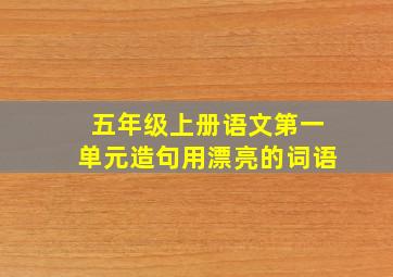 五年级上册语文第一单元造句用漂亮的词语