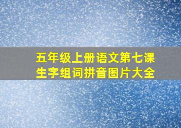 五年级上册语文第七课生字组词拼音图片大全