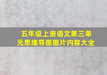 五年级上册语文第三单元思维导图图片内容大全