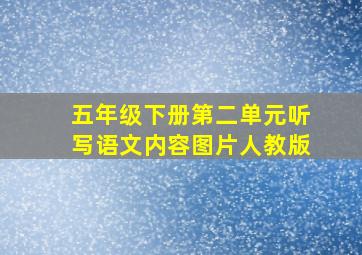 五年级下册第二单元听写语文内容图片人教版