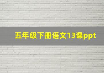 五年级下册语文13课ppt