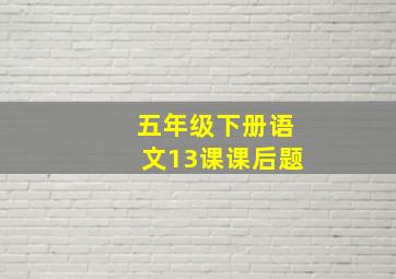 五年级下册语文13课课后题