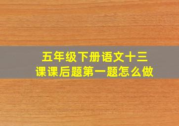 五年级下册语文十三课课后题第一题怎么做