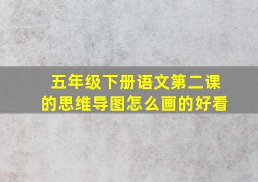 五年级下册语文第二课的思维导图怎么画的好看