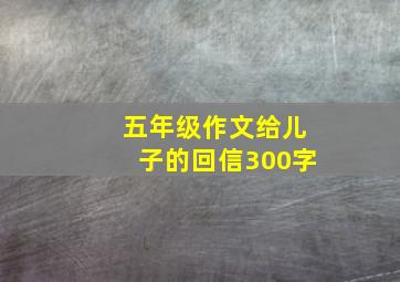 五年级作文给儿子的回信300字