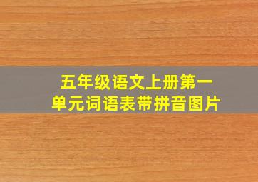 五年级语文上册第一单元词语表带拼音图片