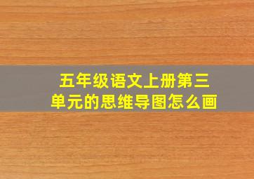 五年级语文上册第三单元的思维导图怎么画