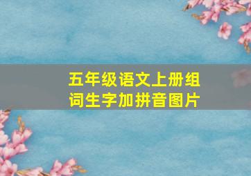 五年级语文上册组词生字加拼音图片