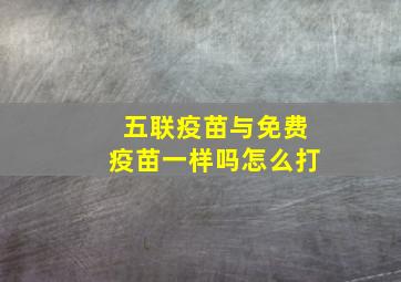 五联疫苗与免费疫苗一样吗怎么打