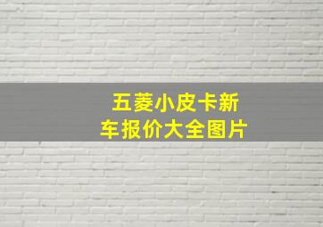 五菱小皮卡新车报价大全图片