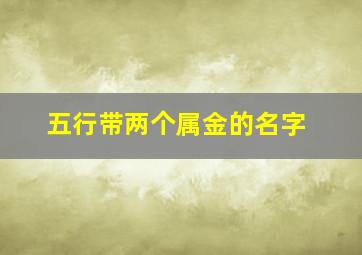 五行带两个属金的名字