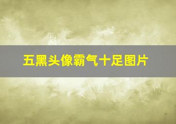 五黑头像霸气十足图片