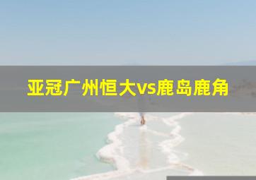 亚冠广州恒大vs鹿岛鹿角