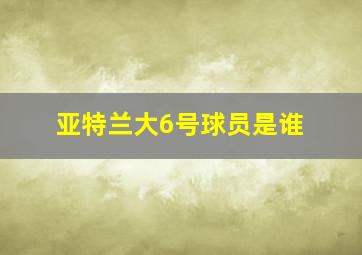 亚特兰大6号球员是谁