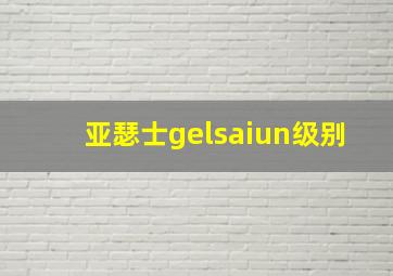 亚瑟士gelsaiun级别