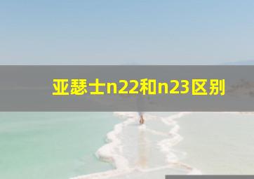 亚瑟士n22和n23区别