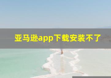 亚马逊app下载安装不了