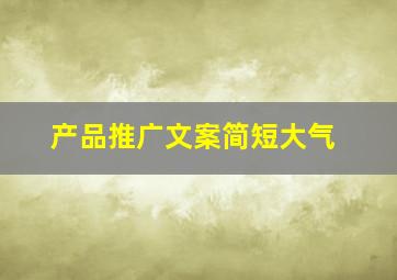 产品推广文案简短大气