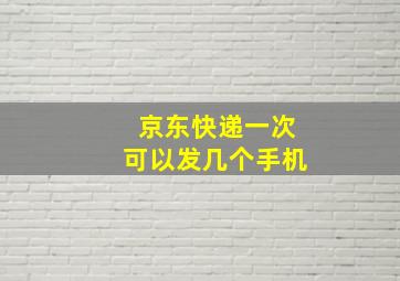 京东快递一次可以发几个手机