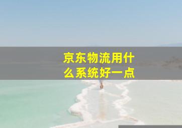 京东物流用什么系统好一点