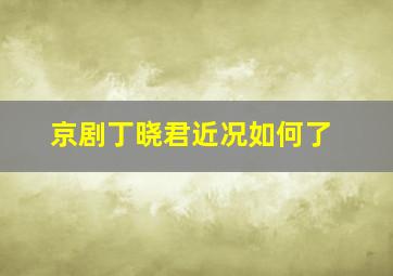 京剧丁晓君近况如何了