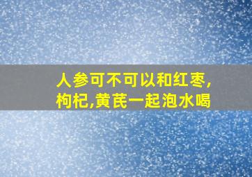 人参可不可以和红枣,枸杞,黄芪一起泡水喝