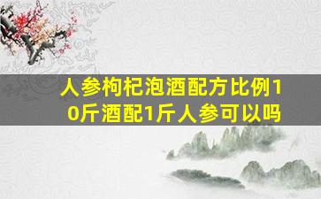 人参枸杞泡酒配方比例10斤酒配1斤人参可以吗