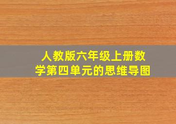 人教版六年级上册数学第四单元的思维导图