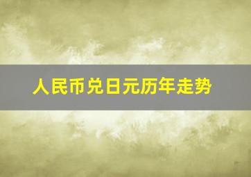 人民币兑日元历年走势