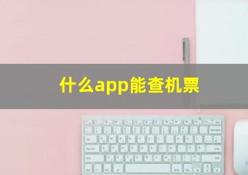 什么app能查机票