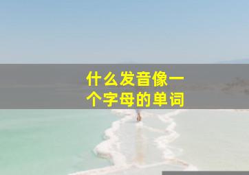 什么发音像一个字母的单词