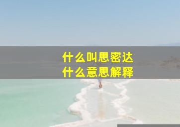 什么叫思密达什么意思解释