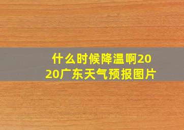 什么时候降温啊2020广东天气预报图片