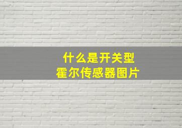 什么是开关型霍尔传感器图片