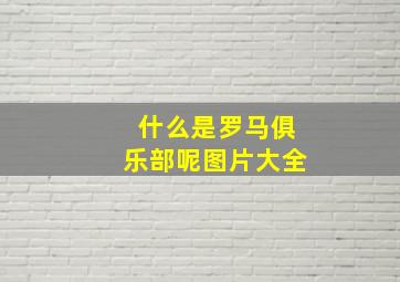 什么是罗马俱乐部呢图片大全