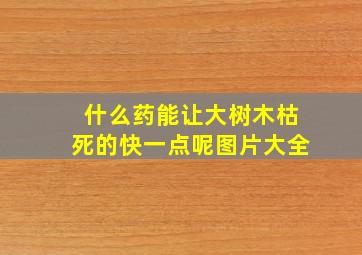 什么药能让大树木枯死的快一点呢图片大全