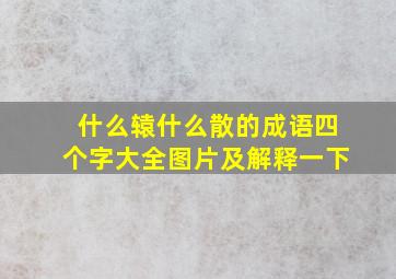 什么辕什么散的成语四个字大全图片及解释一下