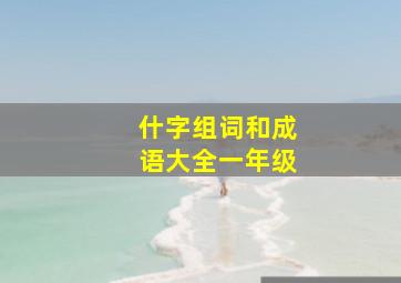 什字组词和成语大全一年级