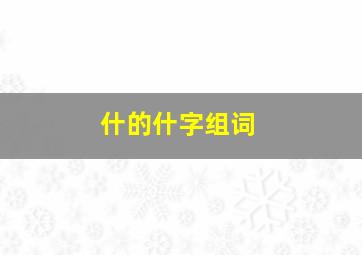 什的什字组词