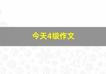 今天4级作文