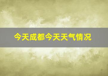 今天成都今天天气情况