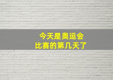 今天是奥运会比赛的第几天了