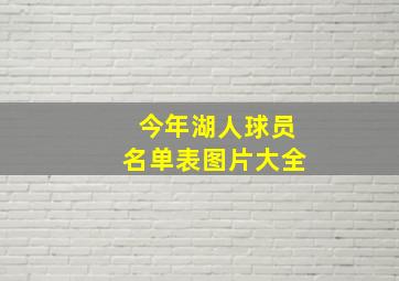 今年湖人球员名单表图片大全