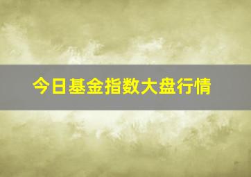 今日基金指数大盘行情